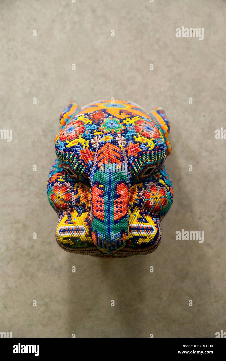Mexico.Mexico city.National Museum of Anthropology. Huichol art. Stock Photo