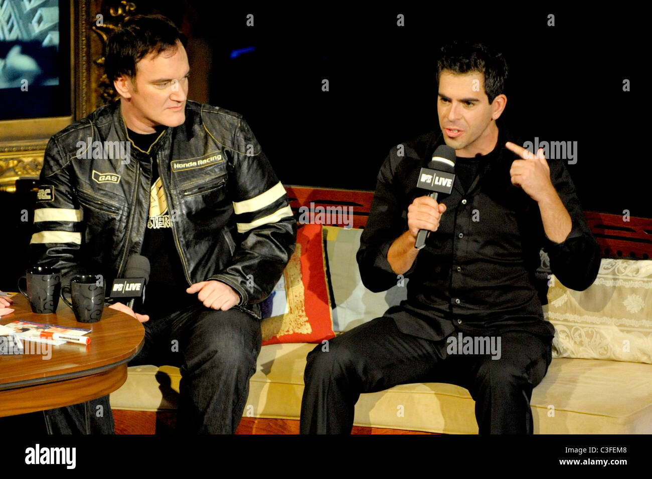 Quentin Tarantino and Eli Roth appearing on MTV Canada to promote their ...