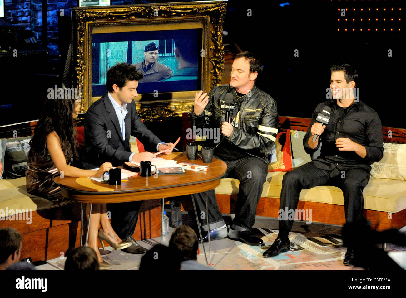 Quentin Tarantino and Eli Roth appearing on MTV Canada to promote their ...