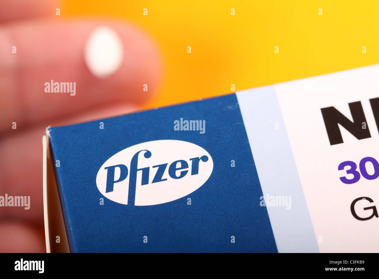 Pfizer drug company medicine tablets Stock Photo