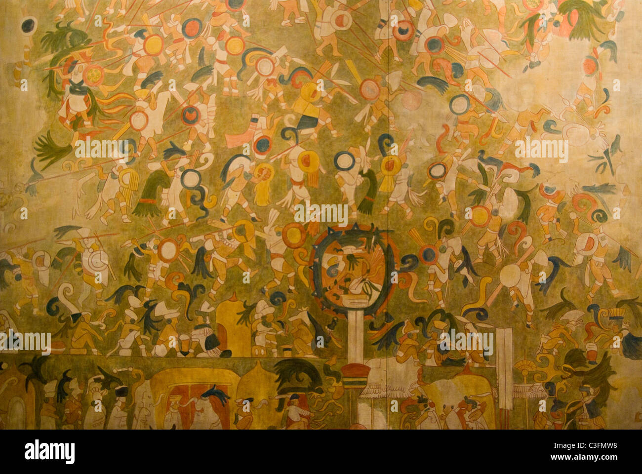Mexico.Mexico city.National Museum of Anthropology.Maya culture.Paintings. Stock Photo