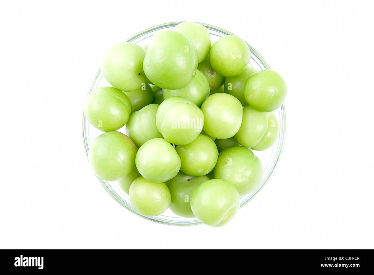 Green sour plums Stock Photo Alamy