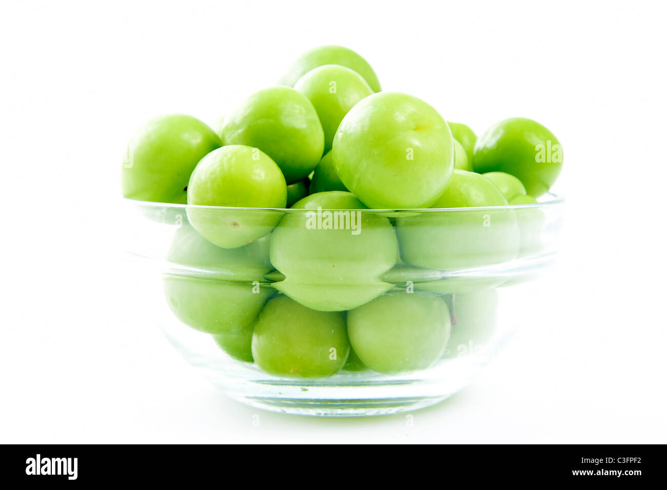 Green sour plums Stock Photo Alamy
