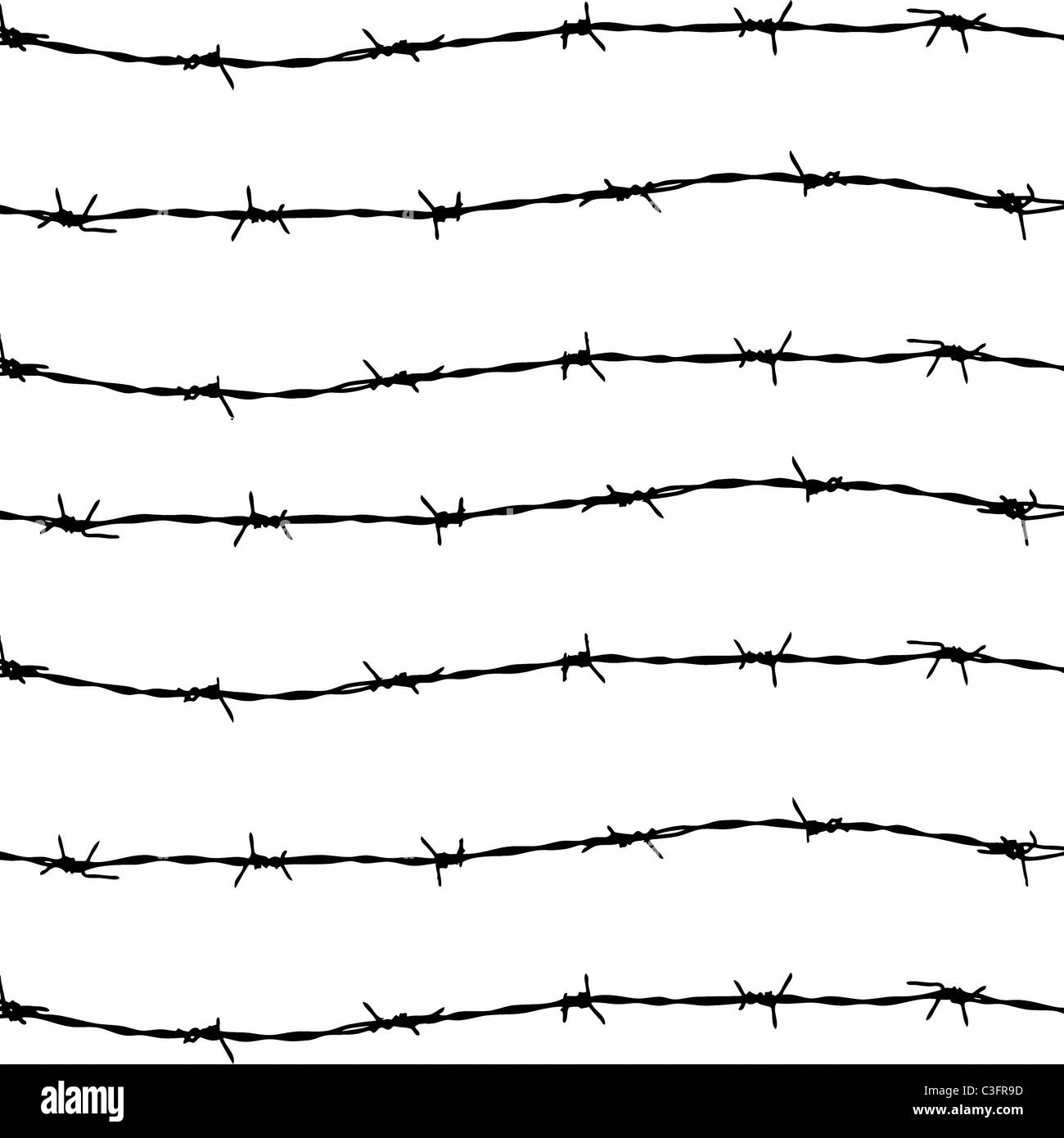 Barbed wire Black and White Stock Photos & Images - Alamy