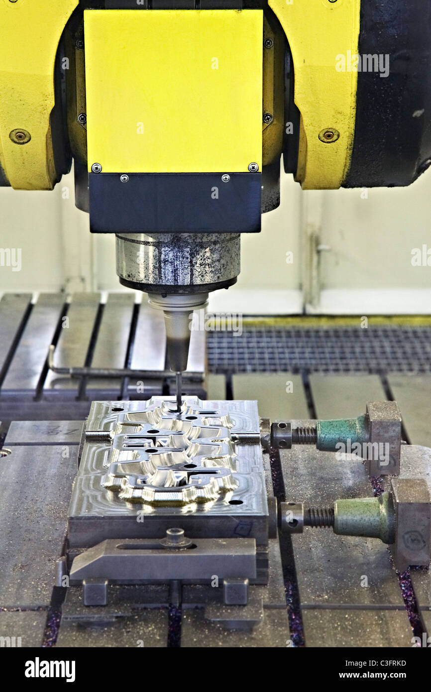 CNC milling cutter in action Stock Photo Alamy