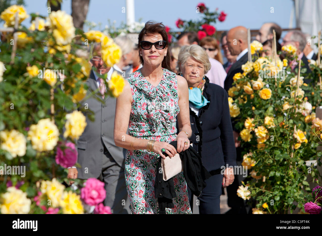 Princess Caroline of Monaco at the inauguration of the 44th International Bouquet Competition, Monaco, May 2011 Stock Photo