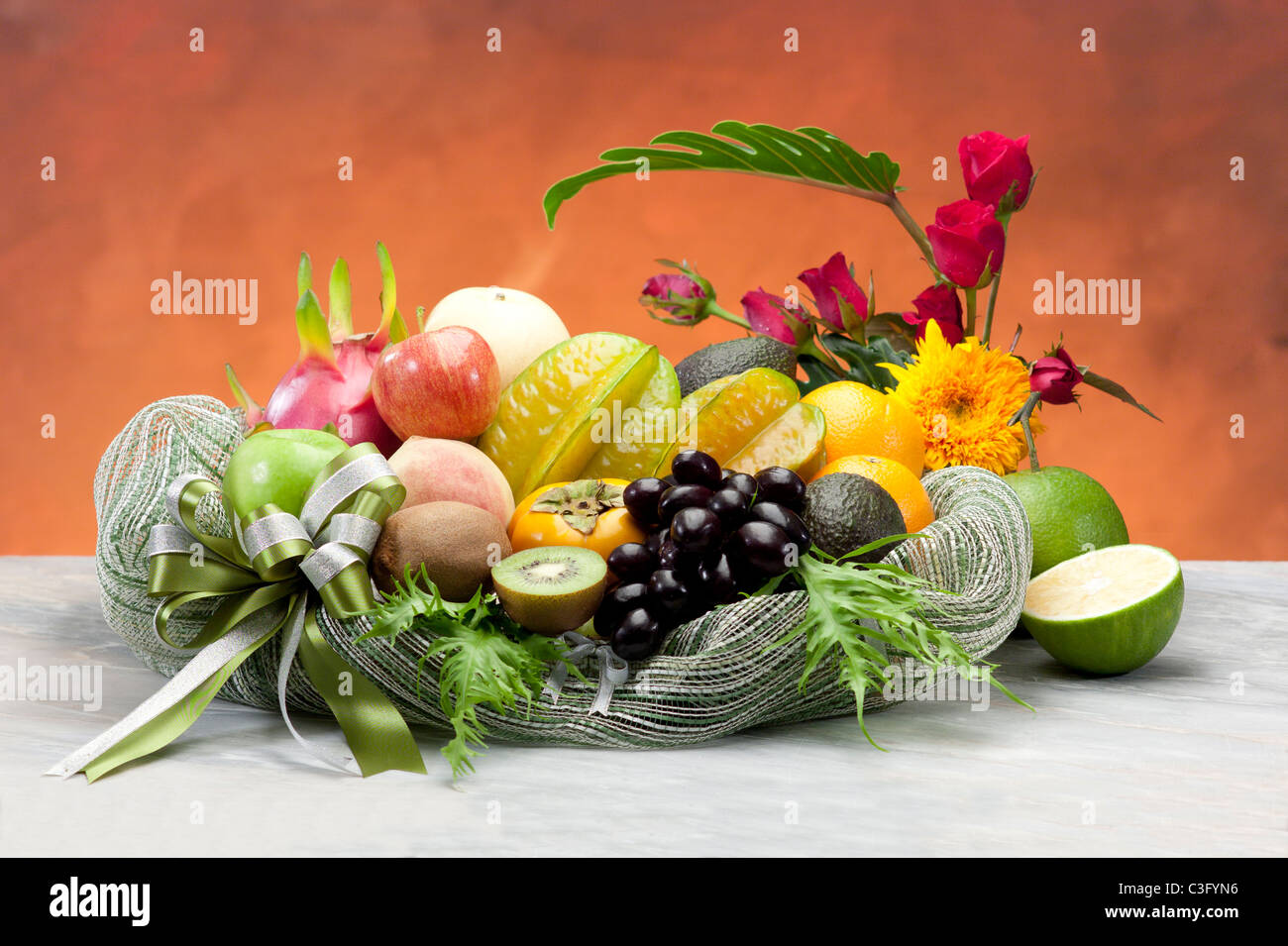 Fruits basket Stock Photo