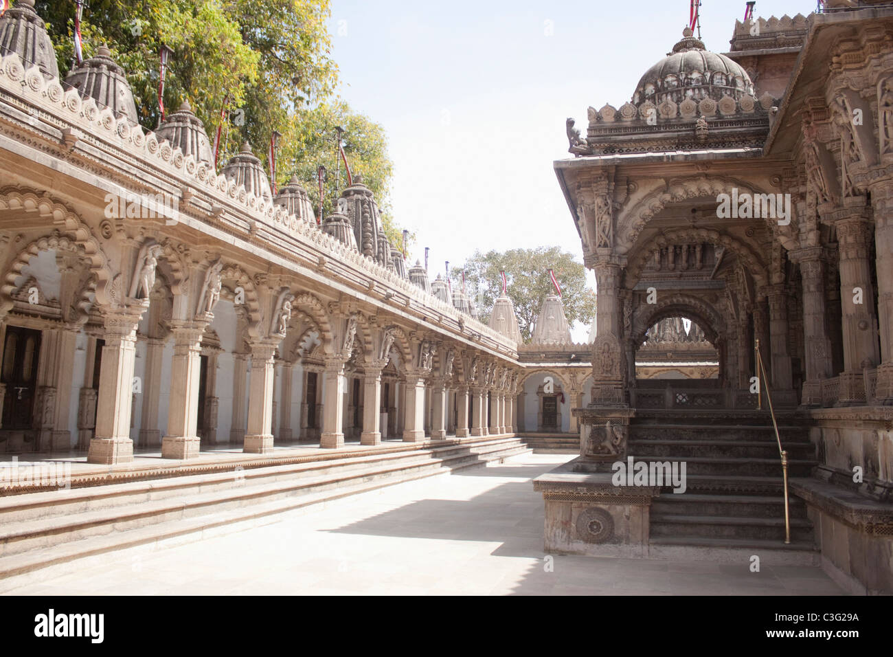 Architectural details of a temple, Swaminarayan Akshardham Temple, Ahmedabad, Gujarat, India Stock Photo