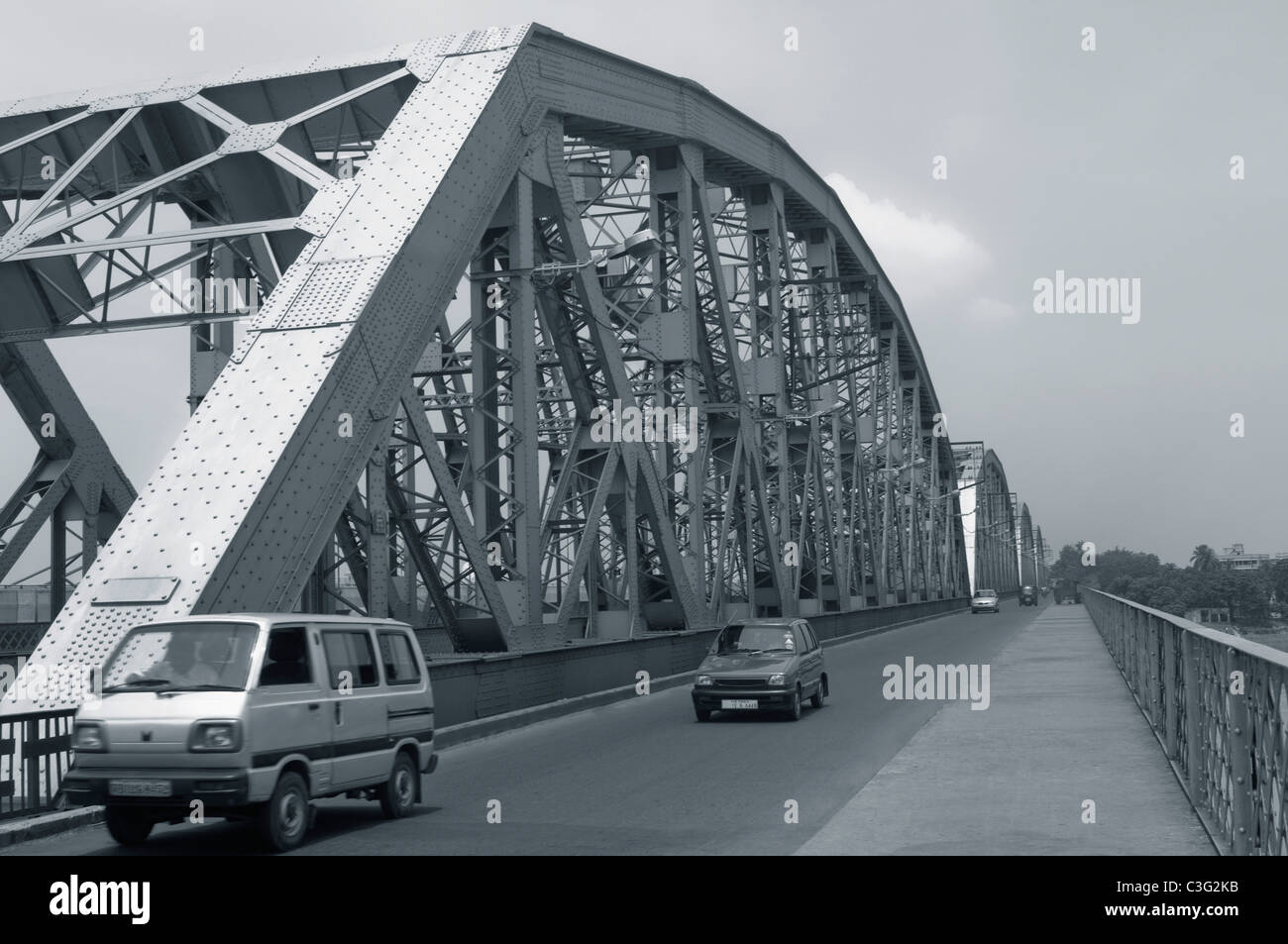 Bridge, Vivekananda Setu, Kolkata, West Bengal, India Stock Photo