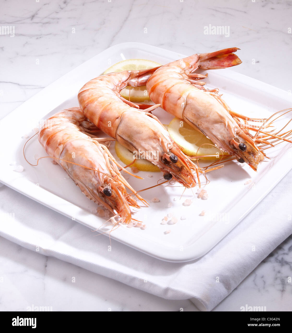 Cooked Shrimp Stock Photo