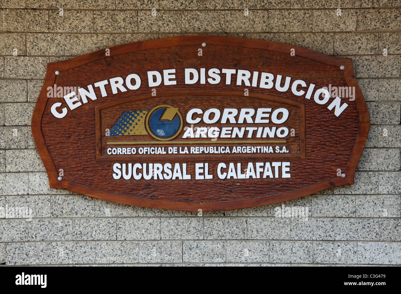 Argentine Post Office sign in El Calafate, Patagonia, Argentina, South
