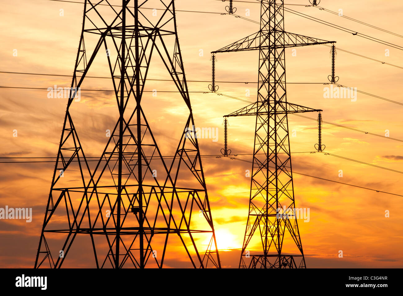 National Grid Power Lines Stock Photos & National Grid Power Lines