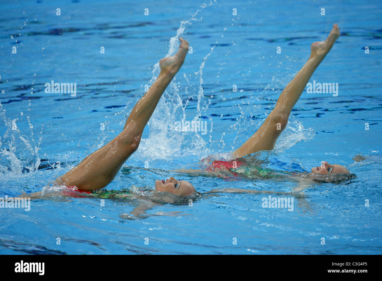 Competitors in Duet Synchronized Swimming at the 2008 Olympic Summer