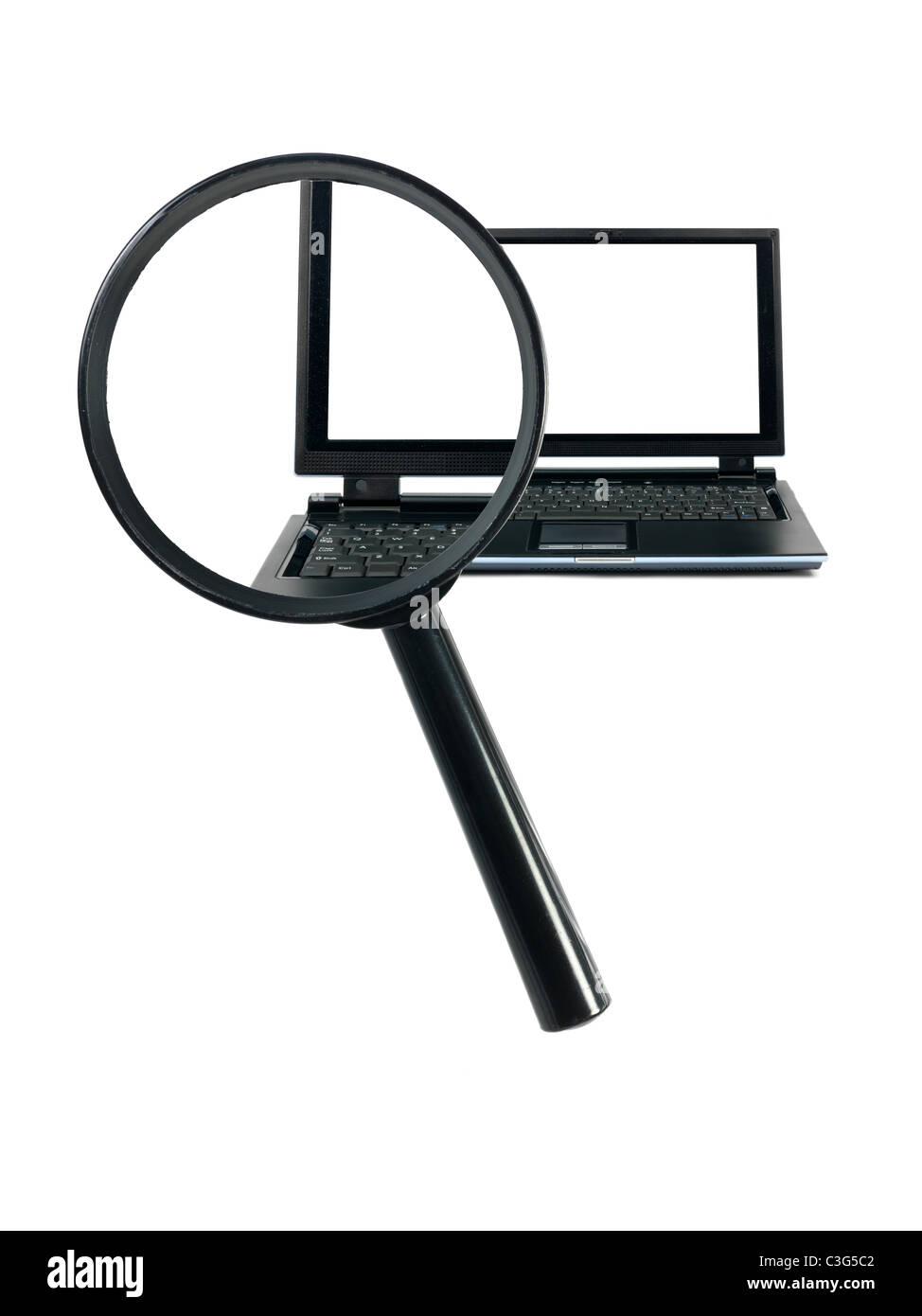 Magnifying glass computer cutout hires stock photography and images