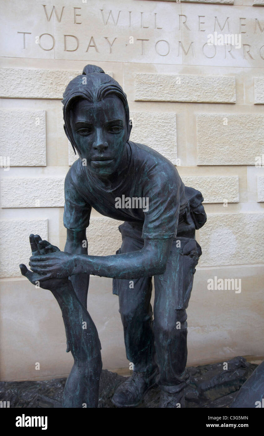 Detail of the bronze sculptures by Ian RankBroadley at the National