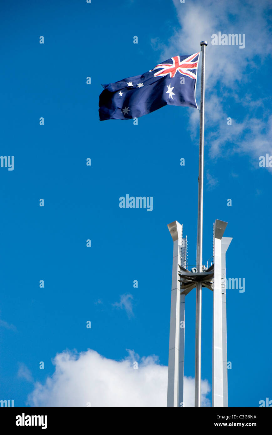The Australian Flag on top of Parliament House in Canberra Australia Stock  Photo - Alamy