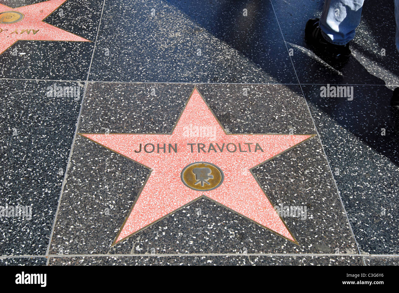 The world famous Hollywood Walk of Fame. Stock Photo