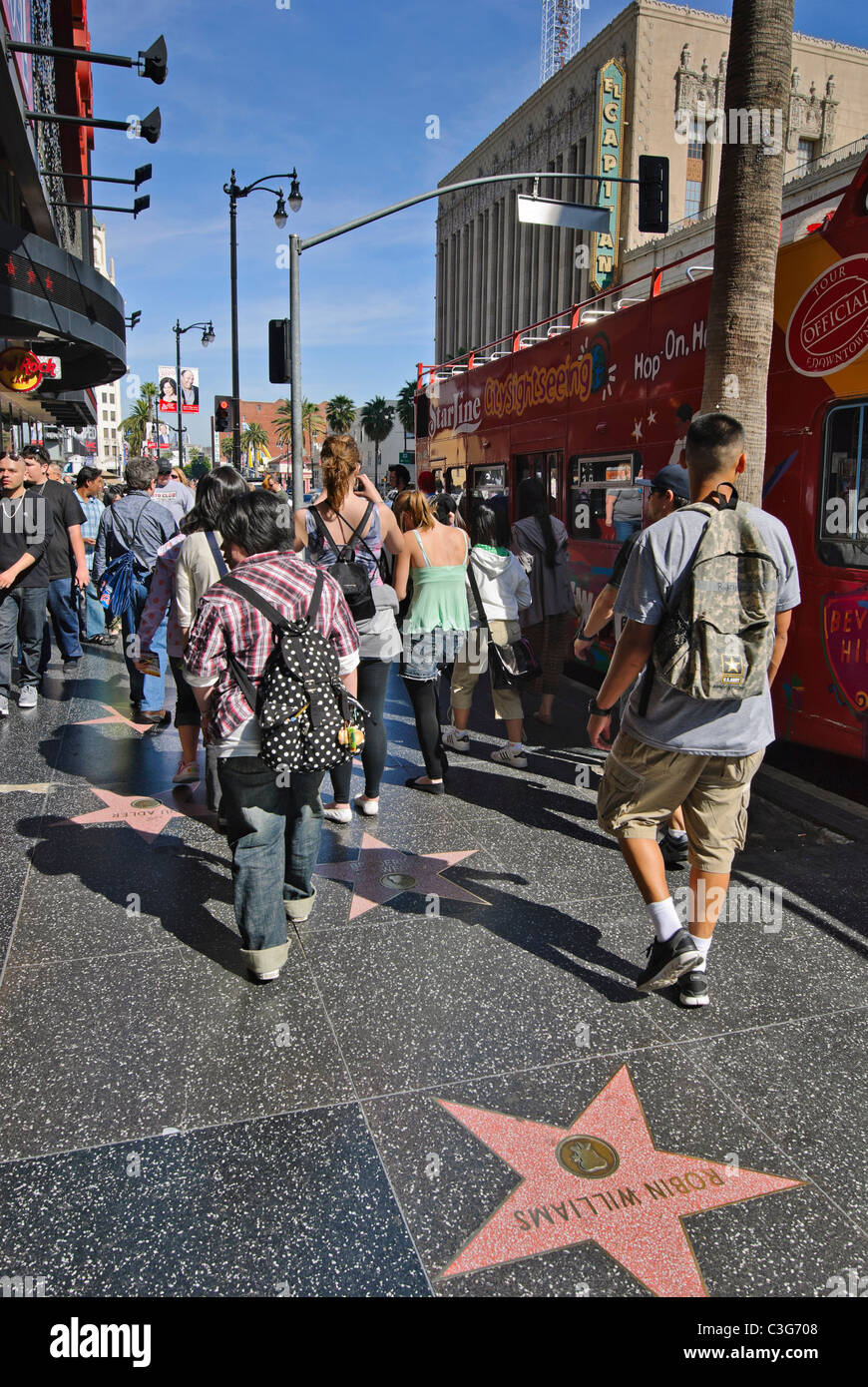 The world famous Hollywood Walk of Fame Stock Photo - Alamy