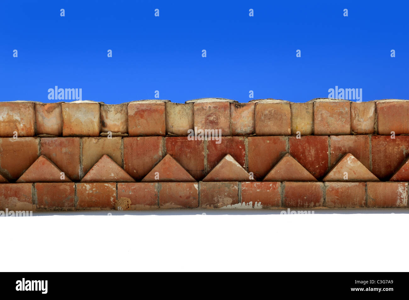 bricks roof eaves Mediterranean architecture detail traditional