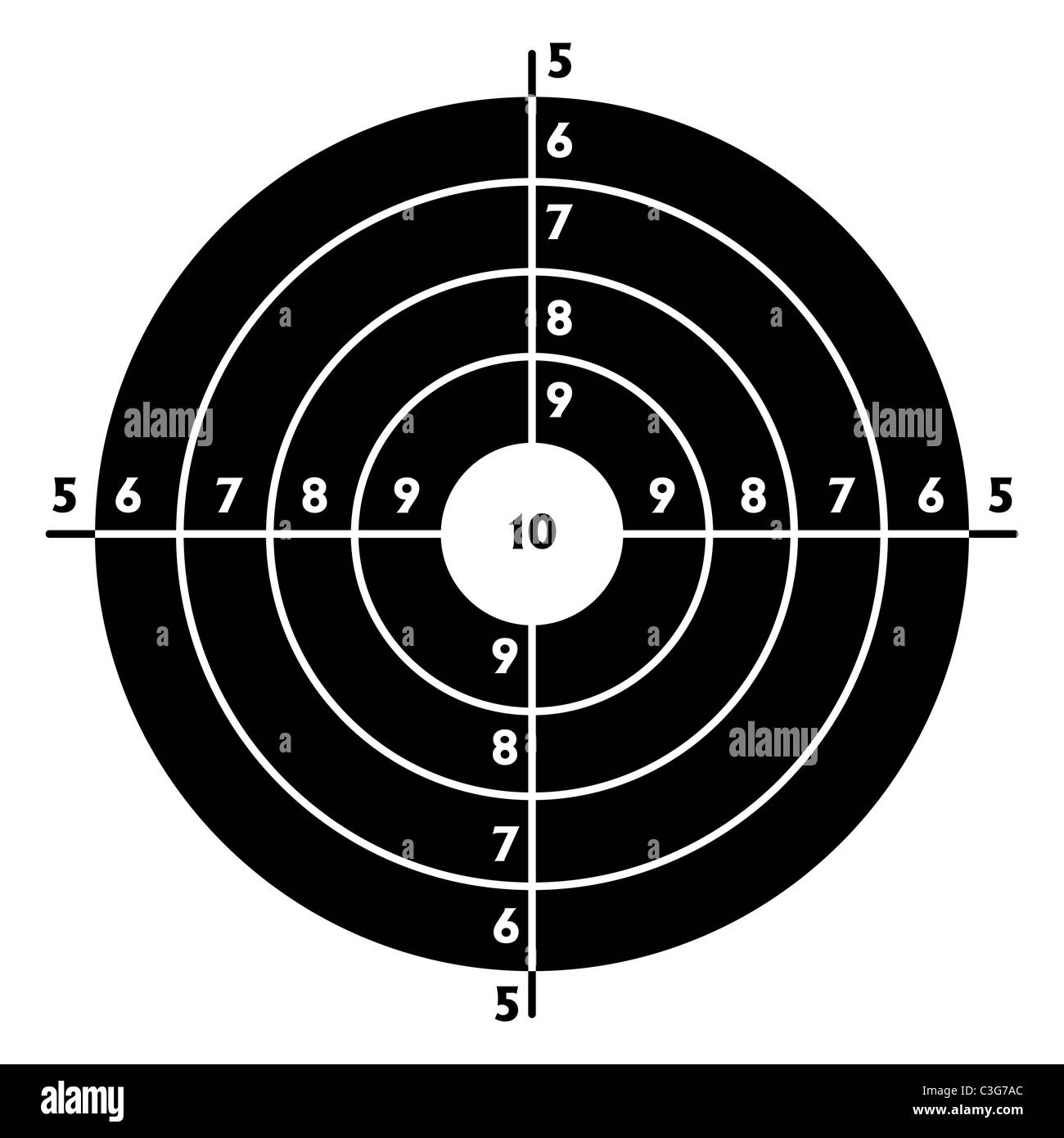 The target for shooting practice at a shooting range with a pistol ...