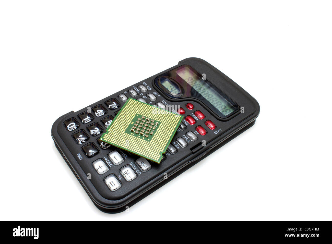 Black calculator calculation background Cut Out Stock Images & Pictures ...