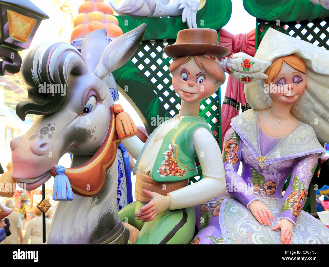 fallas from Valencia papier mache popular fest figures sculpture in Spain Stock Photo Alamy