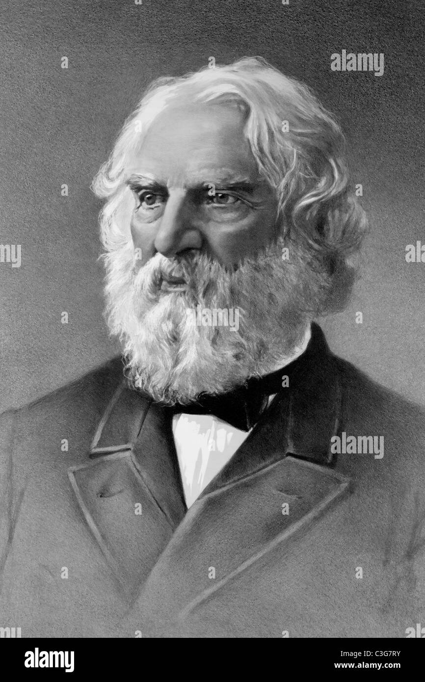 Henry Wadsworth Longfellow - American poet and educator - circa 1880 Stock Photo