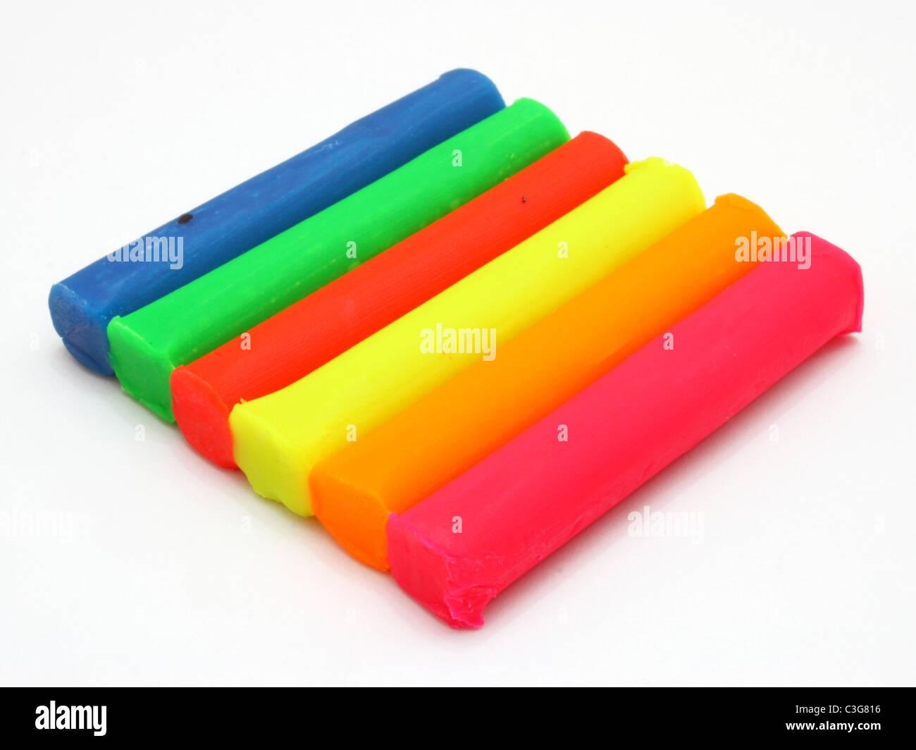 Color Children s Plasticine Lies On A White Background Stock Photo Alamy