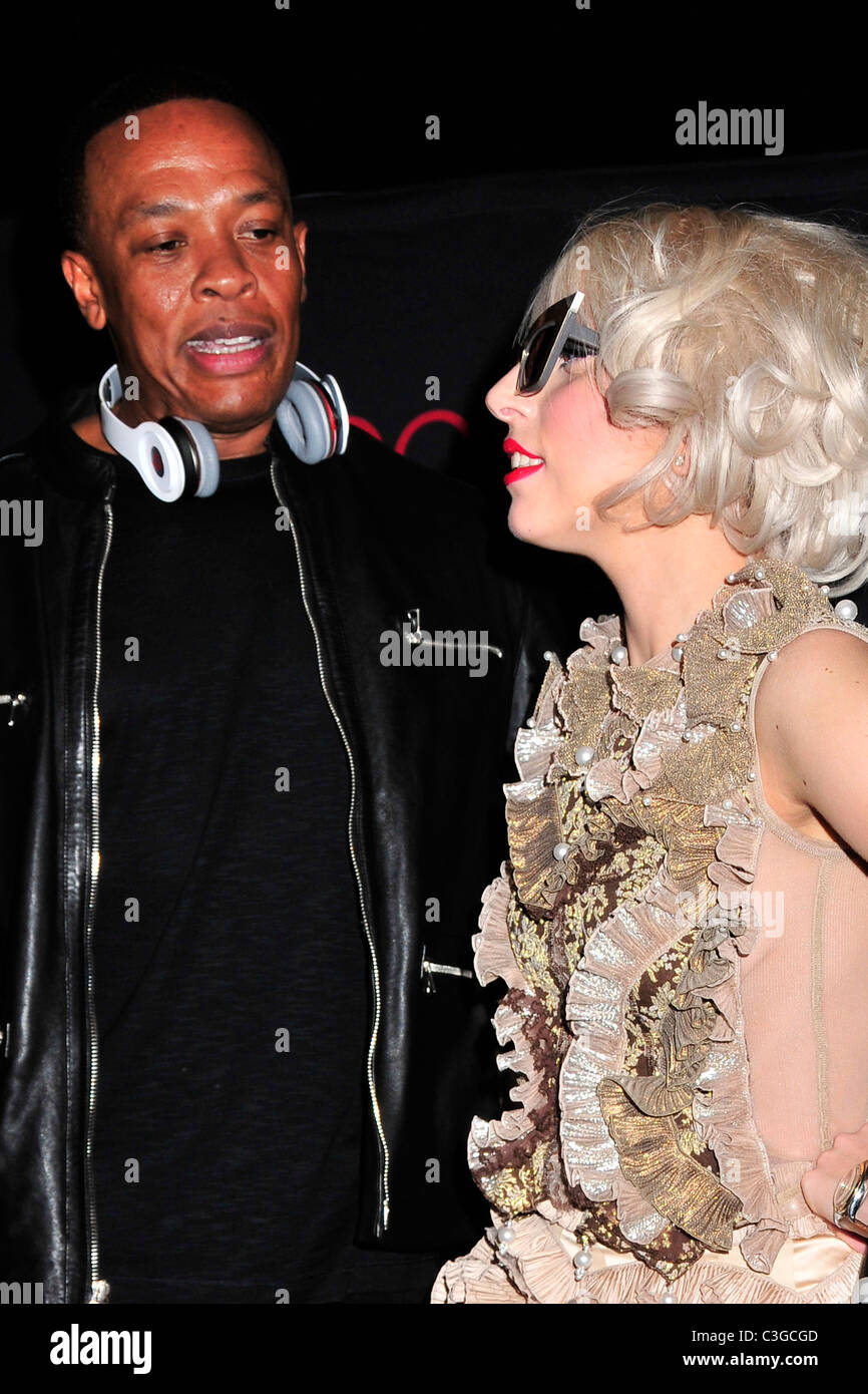 Dr. Dre and Lady Gaga U.S. Launch of Heartbeats by Lady Gaga from Monster New York City, USA - 30.09.09 Patricia Schlein/ Stock Photo