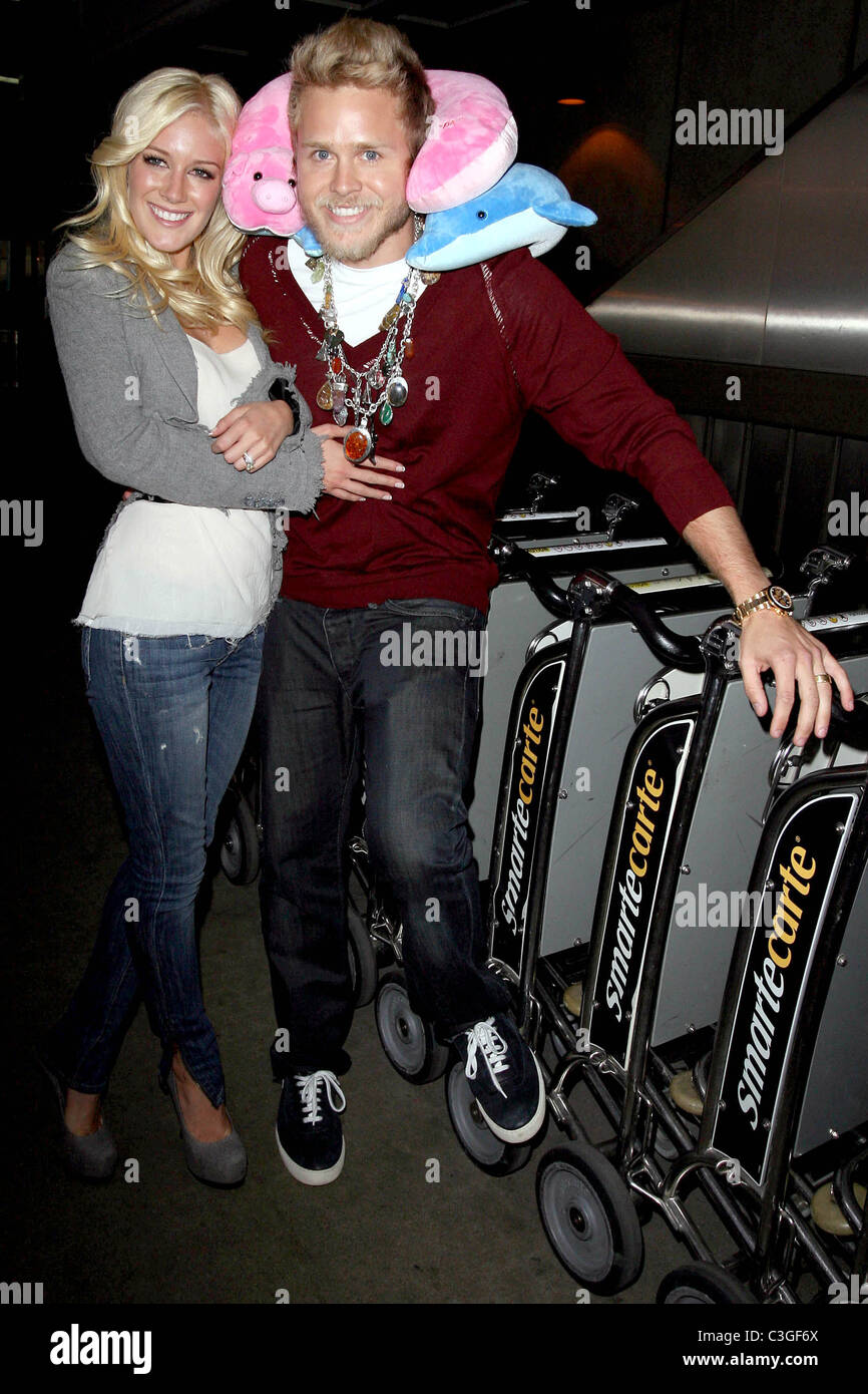 Heidi Montag and Spencer Pratt arriving at LAX after returning from New