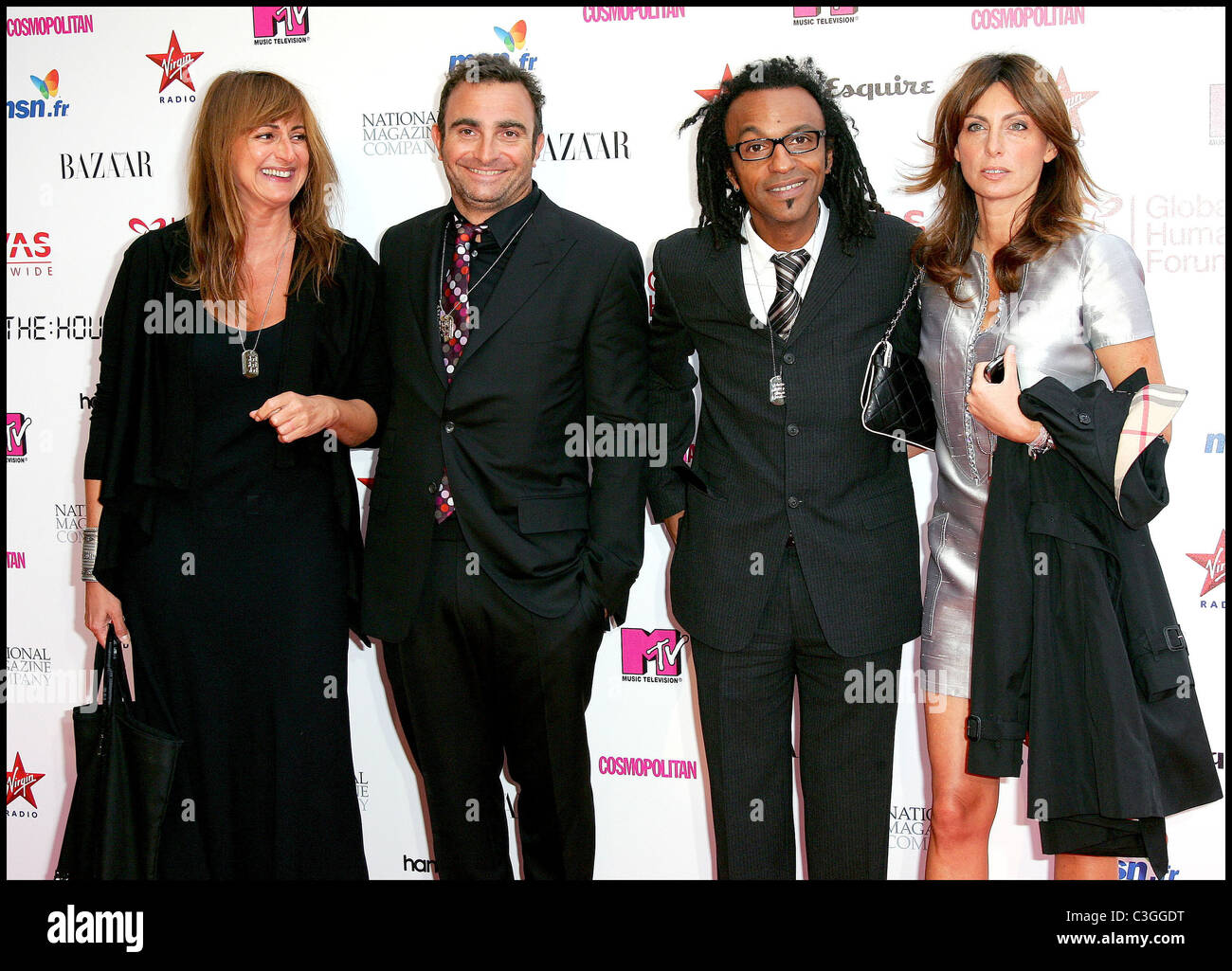 Nathalie Andre, guest, Manu Katche and wife Laurence 'Beds Are Burning