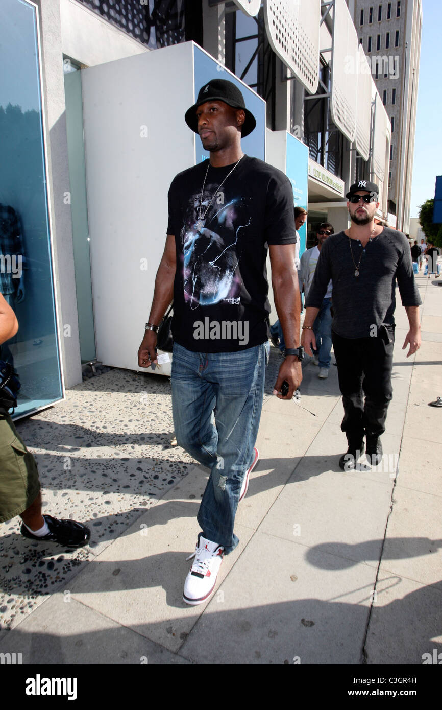 Lamar Odom LA Lakers basketball star, Lamar Odom seen shopping in Kitson on Robertson Boulevard. Los Angeles, California - Stock Photo