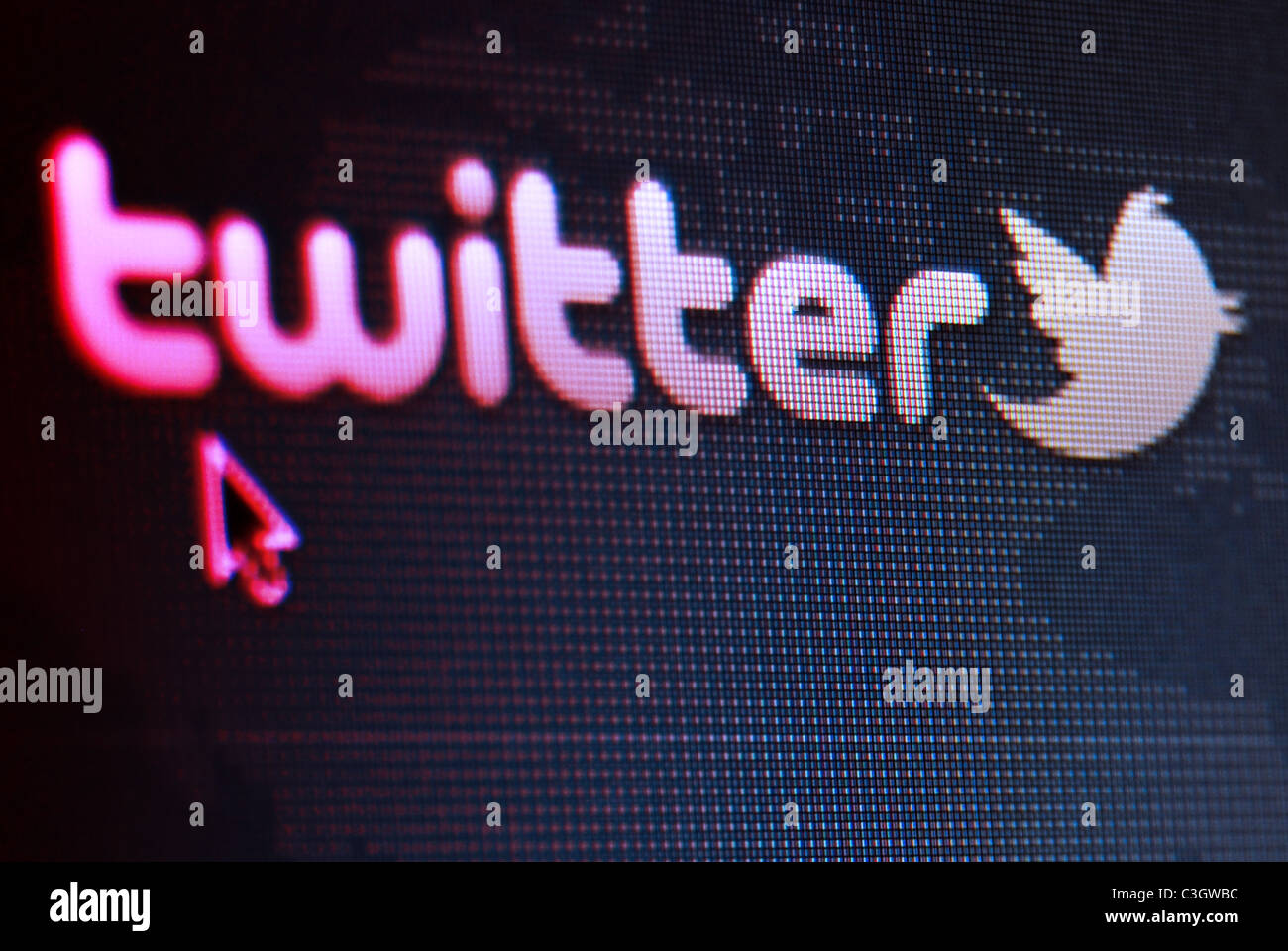 A photo illustration of the Twitter social networking website Stock Photo