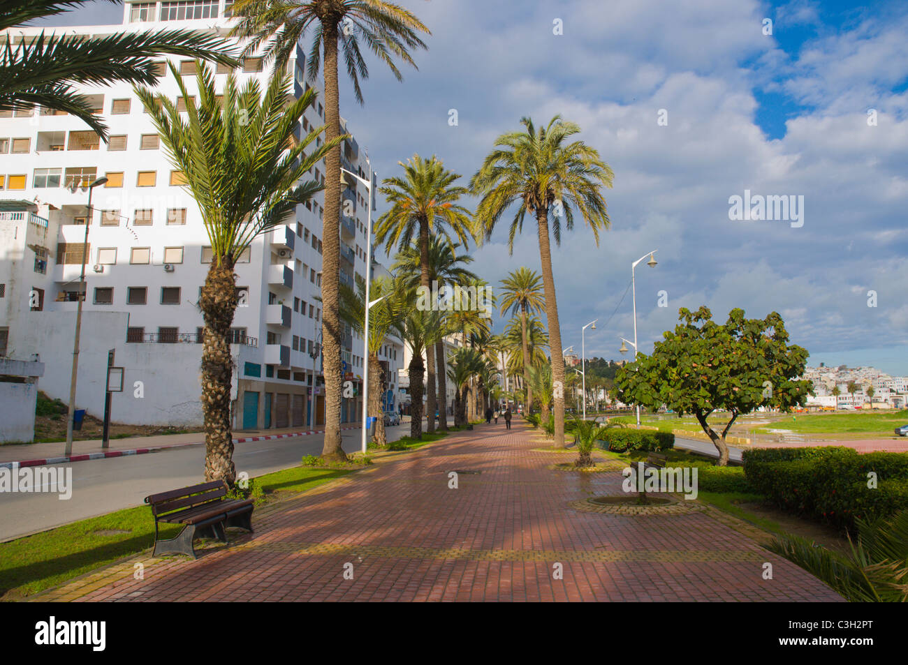 Avenue d'Espagne seaside boulevard promenade Tangier Morocco northern