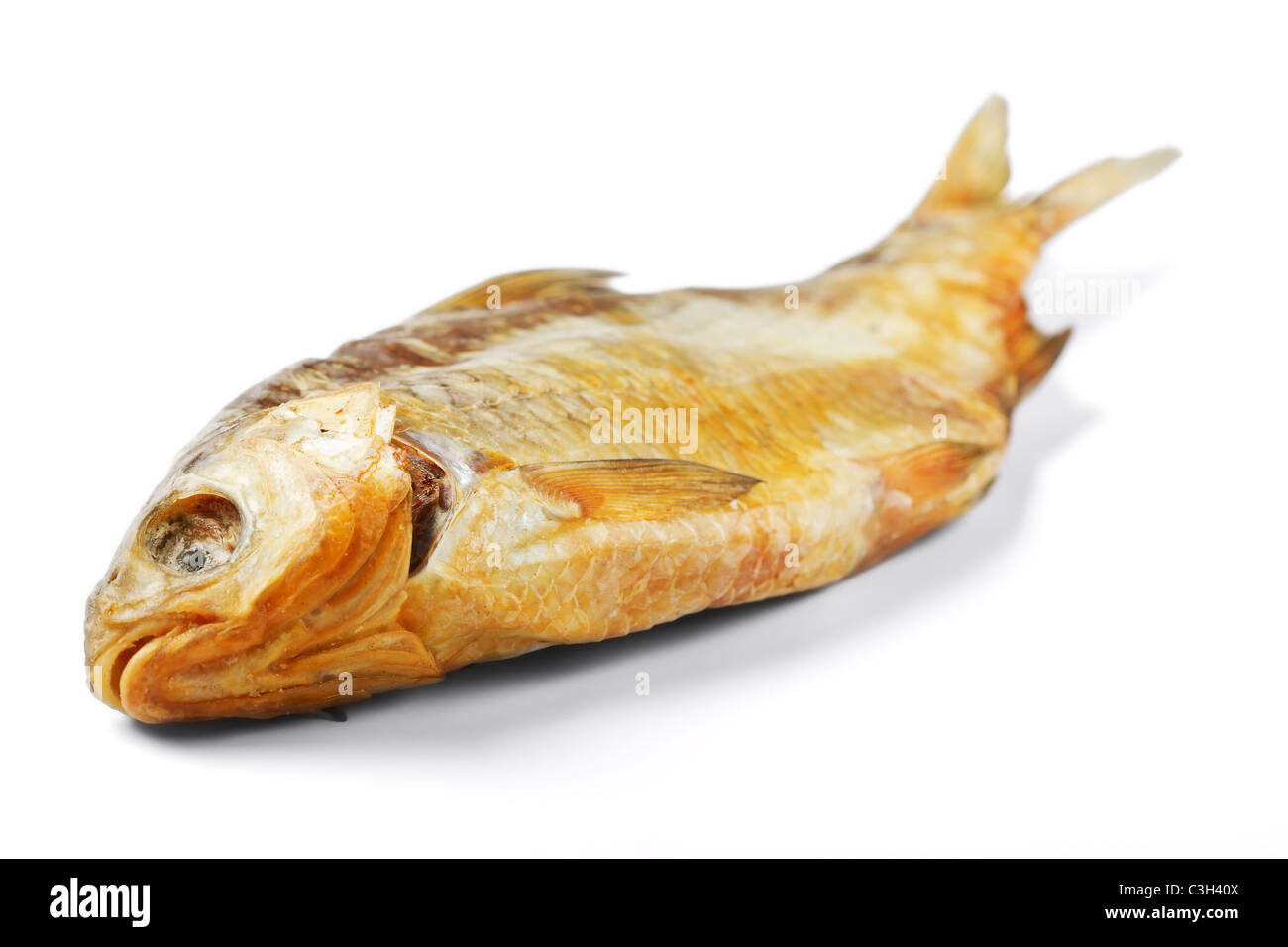 Dried fish isolated on a white background Stock Photo