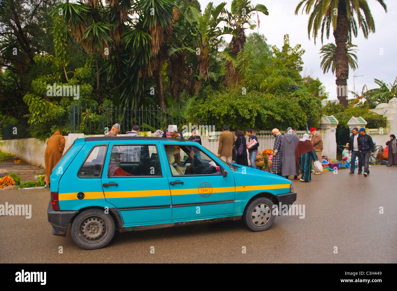 Petit Taxi new town Tangier Morocco northern Africa Stock Photo