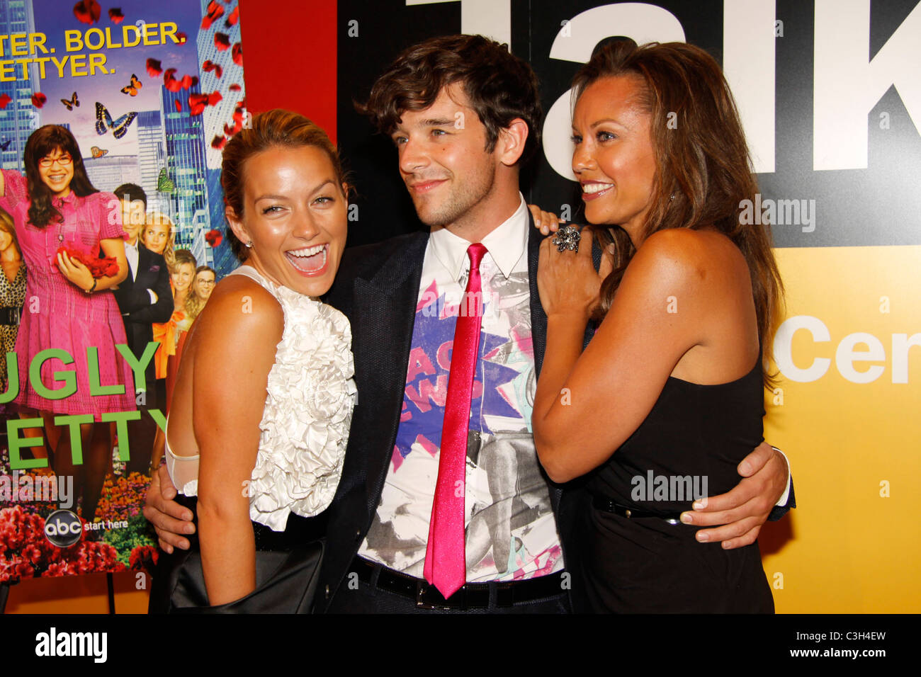 Becki Newton, Michael Urie and Vanessa Williams The 'Ugly Betty'  New York Times 'TimesTalk' interview at the Times Center - Stock Photo