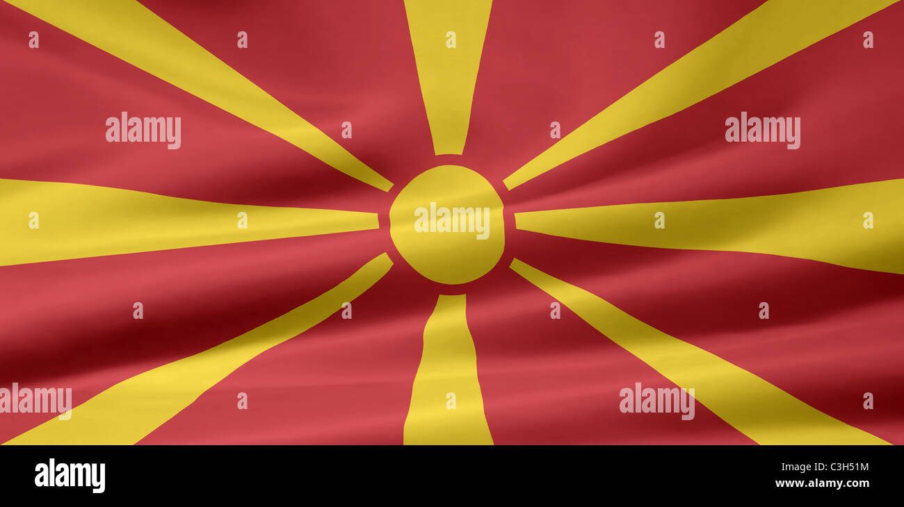 High resolution flag of Macedonia Stock Photo Alamy