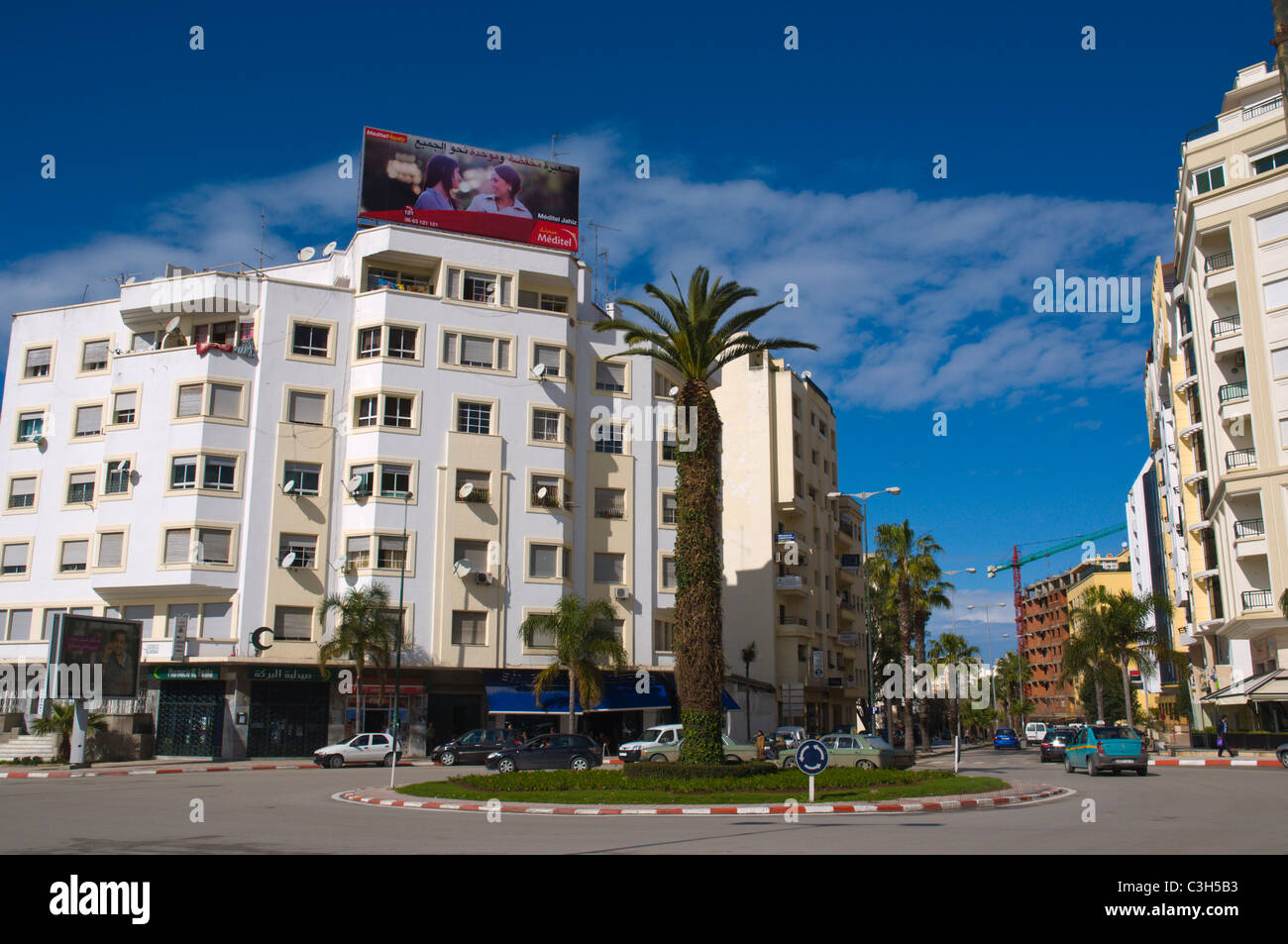 Place al Kouwait square new town Tangier Morocco northern Africa Stock Photo