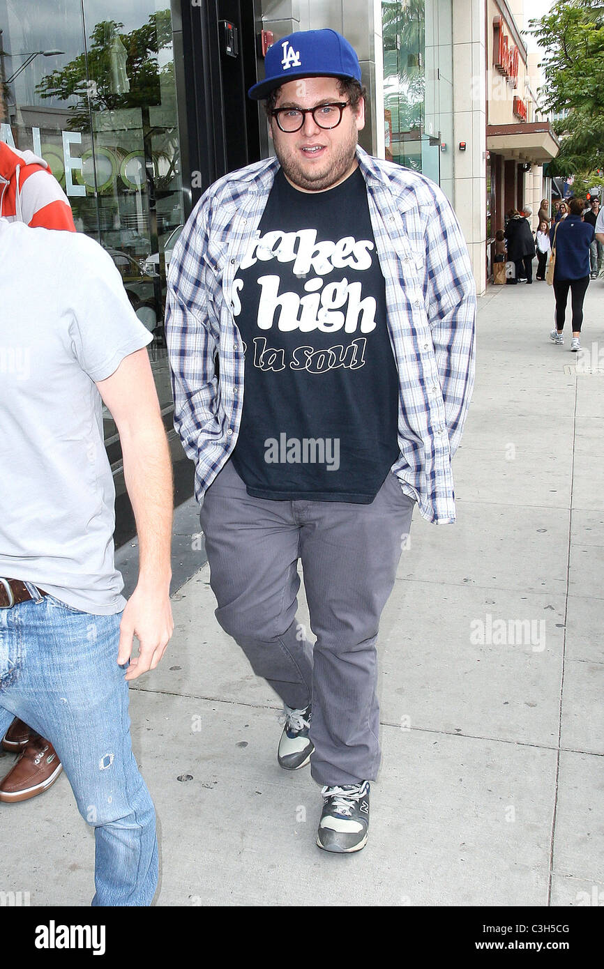 The Invention of Lying' costar Jonah Hill and his friends seen leaving