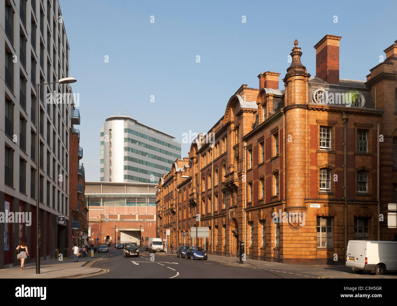 London Road Fire Station and Piccadilly Railway Station, Manchester Stock Photo