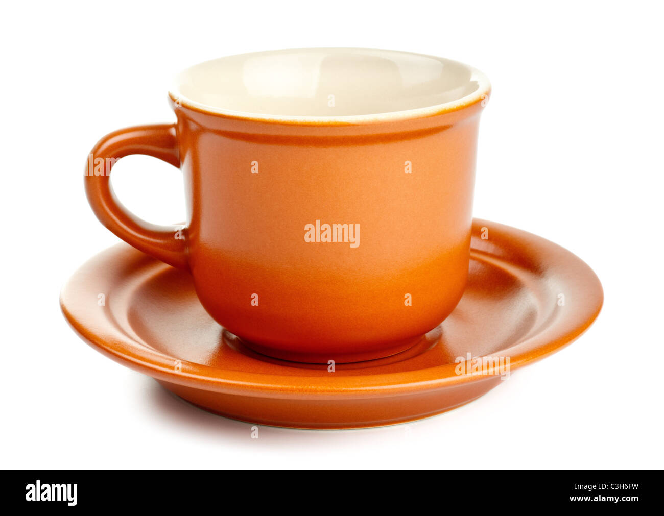 coffee cup and saucer isolated on white Stock Photo Alamy