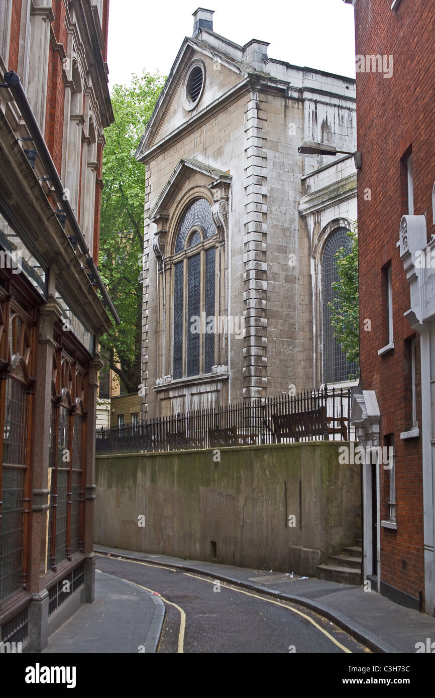 City of London St Bride's from Bride Lane April 2011 Stock Photo