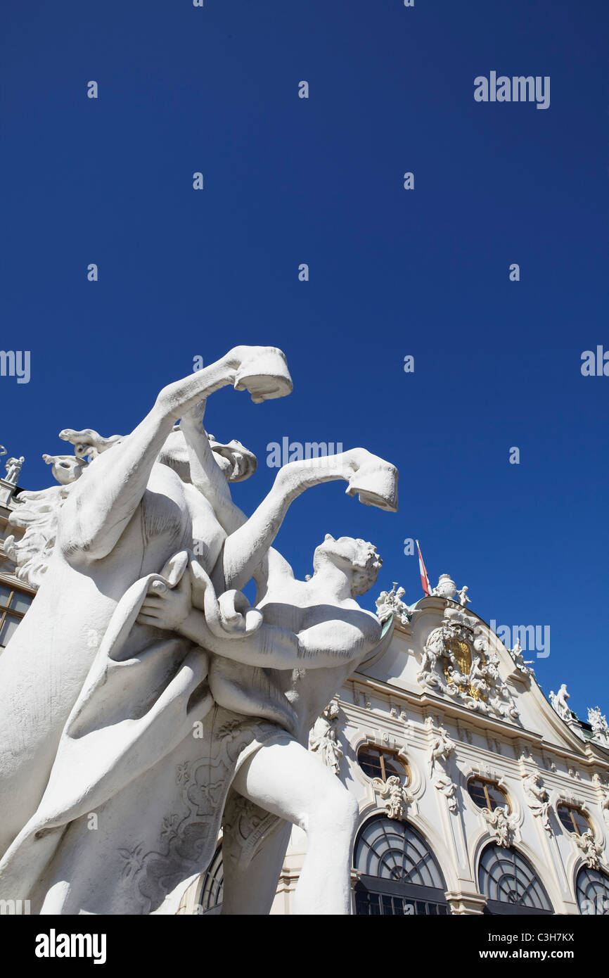 horse statue outside Belvedere palace, Vienna Stock Photo
