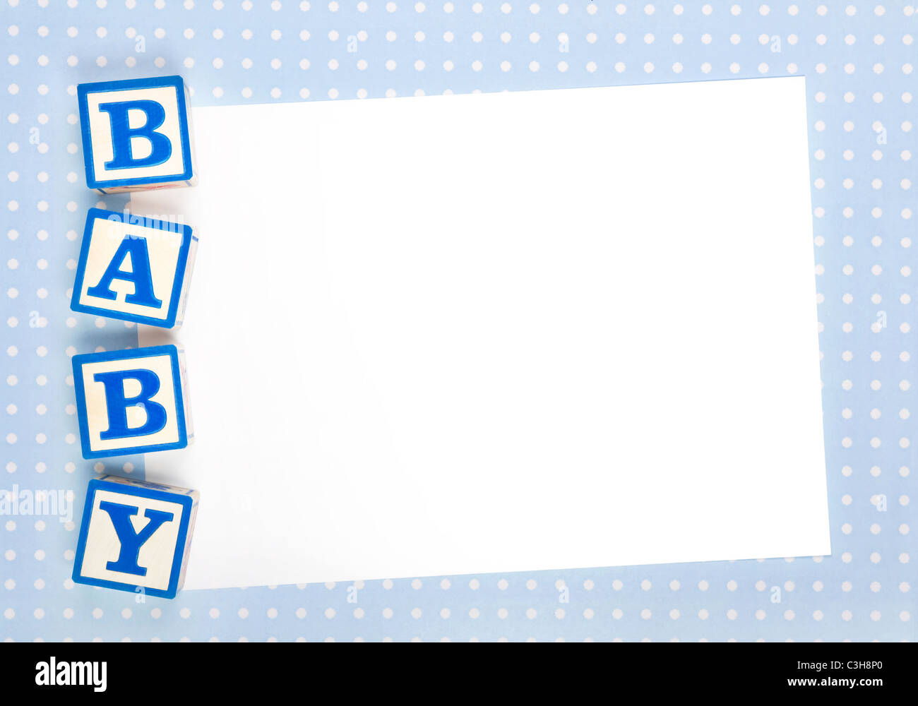 Blank Baby Announcement Stock Photo Alamy