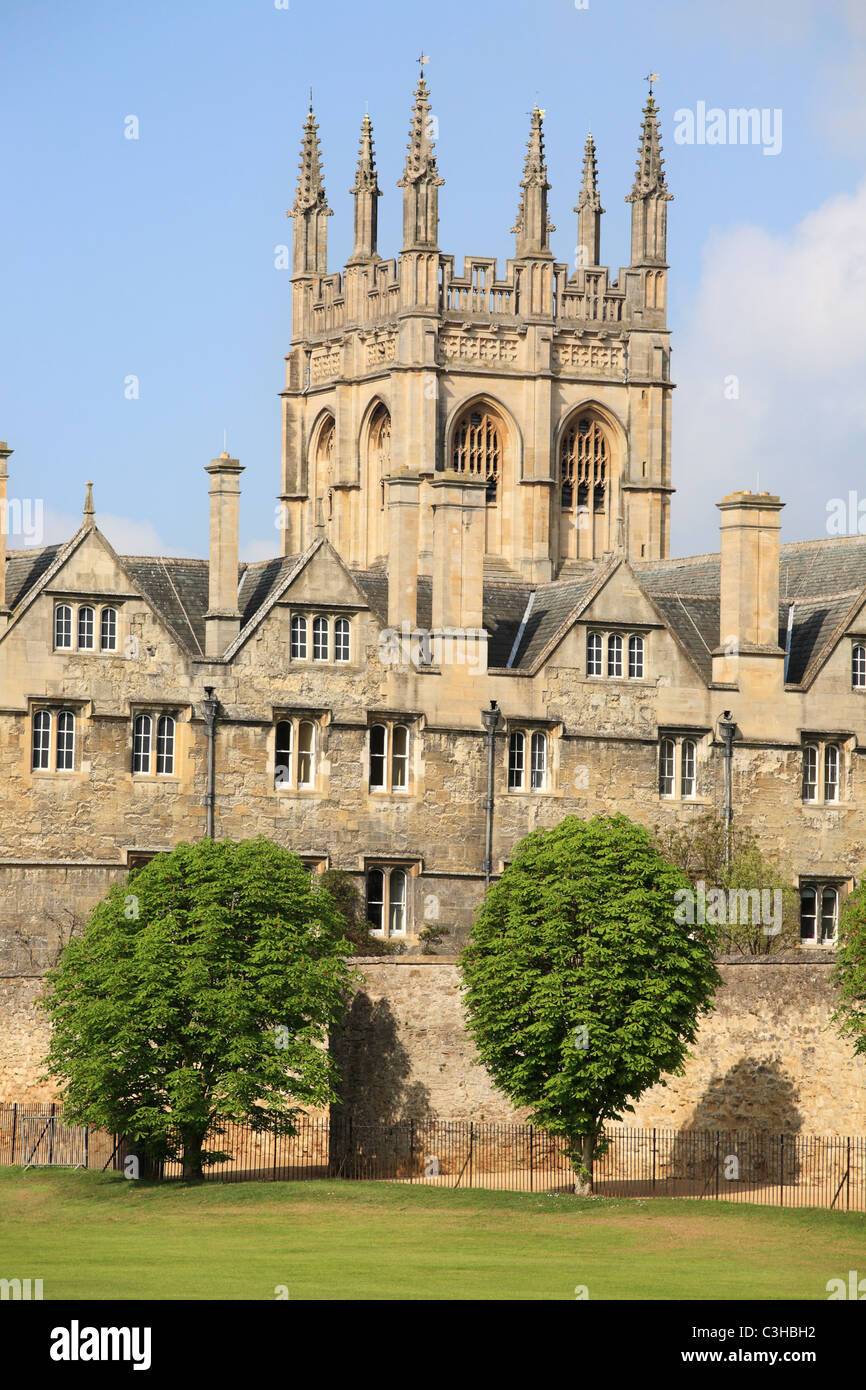Merton College from Christ Church Meadow Oxford, England, UK Stock Photo