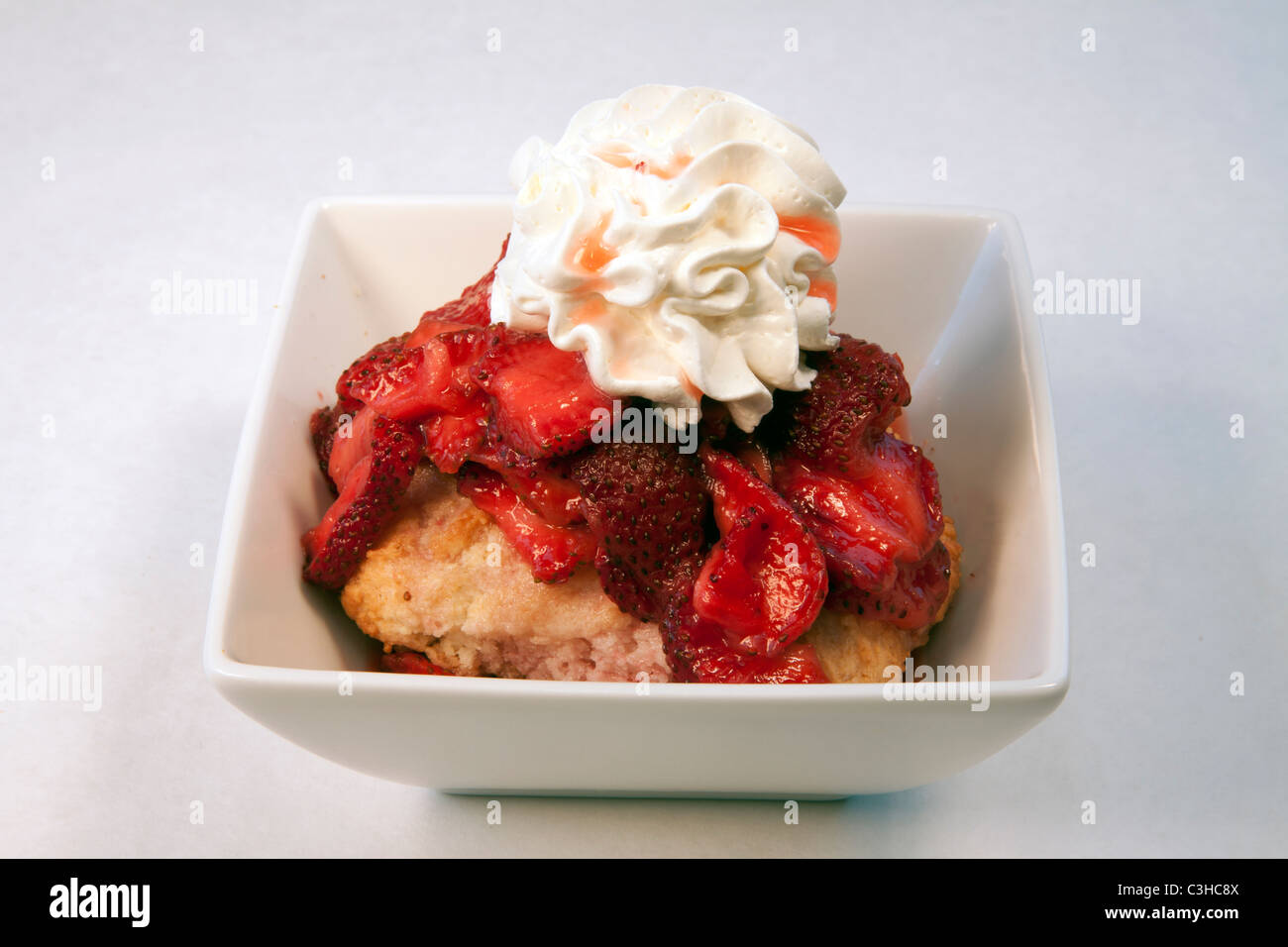 Strawberry Shortcake with whipped cream USA Stock Photo Alamy