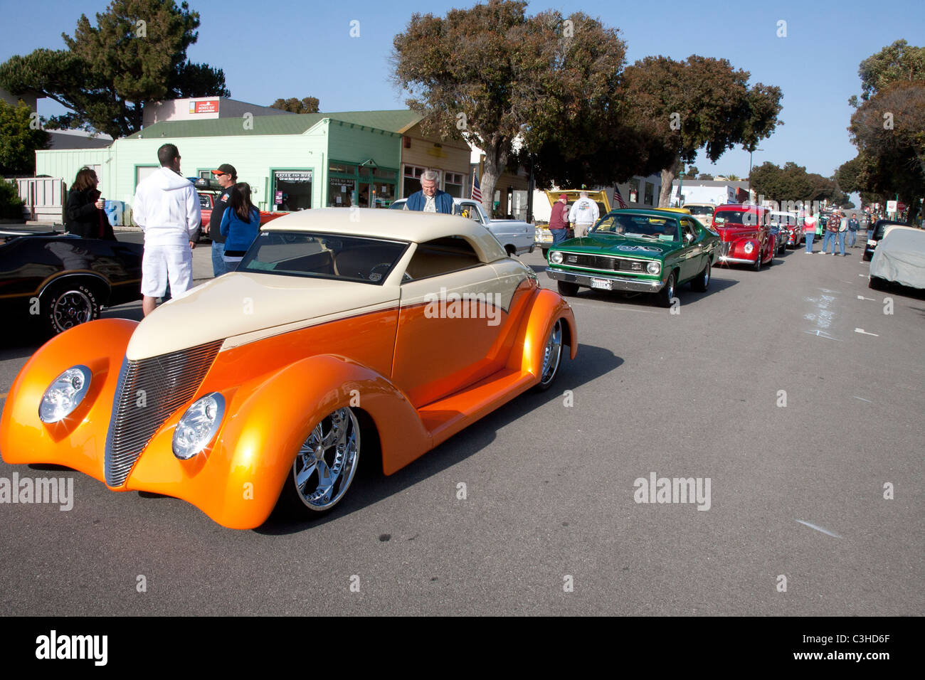 Classic and Hot Rod Car Show in Morro Bay Stock Photo