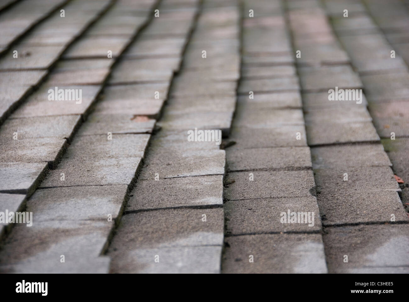Close up on Old Rosemary Roof Tiles, Background Stock Photo