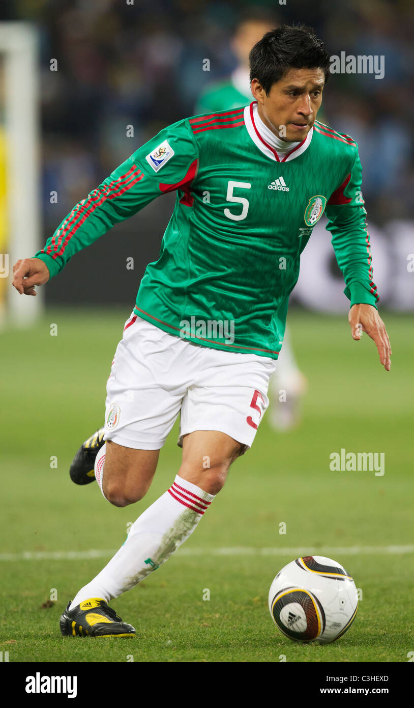 Ricardo Osorio of Mexico in action during a FIFA World Cup round of 16 match against Argentina June 27, 2010. Stock Photo